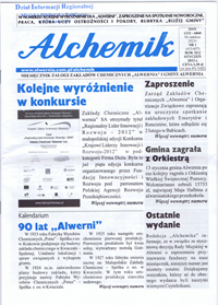 Pierwsza strona czasopisma Alchemik