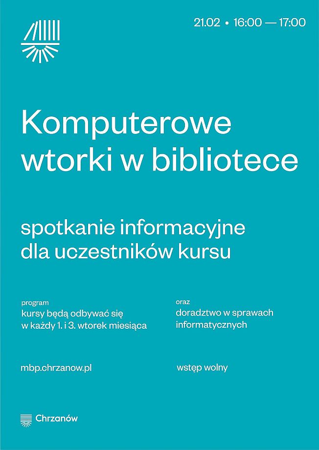 Komputerowe wtorki w bibliotece / Zapowiedź