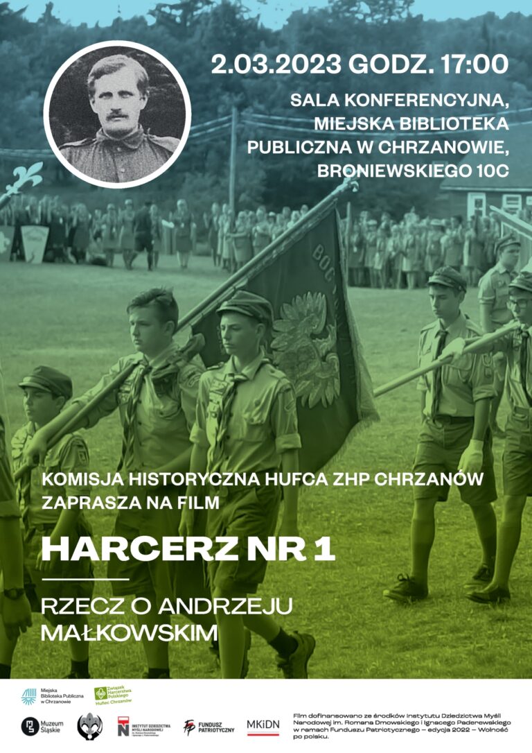 Pokaz filmu „Harcerz nr 1. Rzecz o Andrzeju Małkowskim” / Plakat