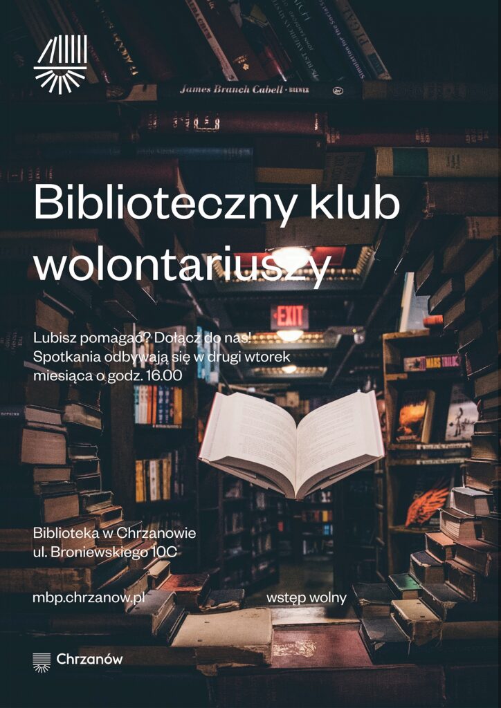 biblioteczny klub wolontariuszy plakat