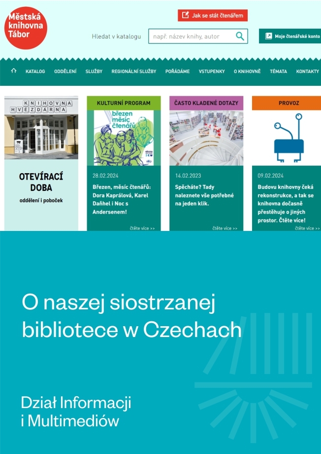 biblioteka siostrzana w czechach tabor